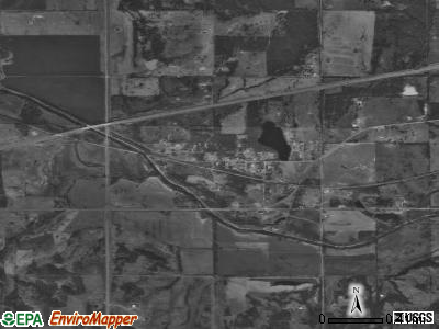 Warwick satellite photo by USGS