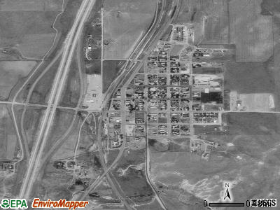 Glendo satellite photo by USGS