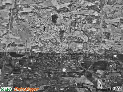 Amherst Center satellite photo by USGS