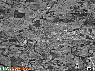 Shelbyville satellite photo by USGS