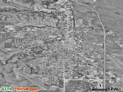 Sheridan satellite photo by USGS