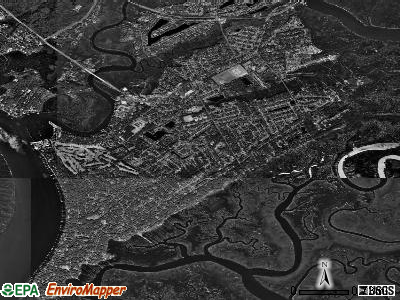 Wilmington Island satellite photo by USGS
