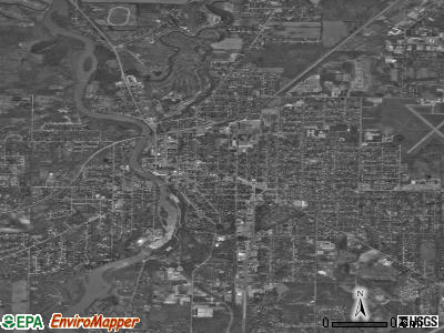 Niles satellite photo by USGS