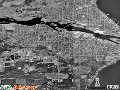 Marinette satellite photo by USGS