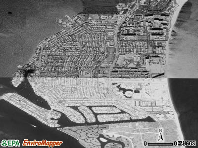 Key Biscayne satellite photo by USGS