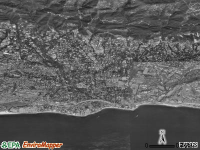 Montecito satellite photo by USGS