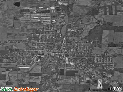 Shelby satellite photo by USGS