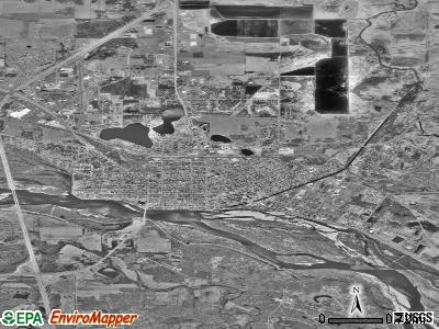 Portage satellite photo by USGS