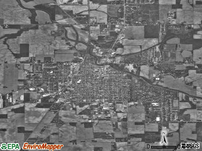 Bluffton satellite photo by USGS
