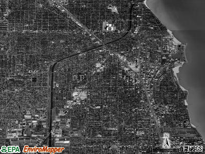 Evanston satellite photo by USGS