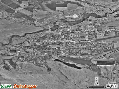 Cody satellite photo by USGS