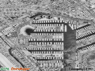Marina del Rey satellite photo by USGS