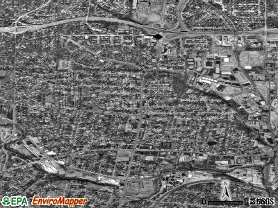 Brentwood satellite photo by USGS