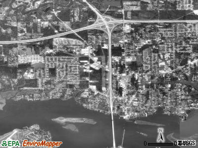D'Iberville satellite photo by USGS