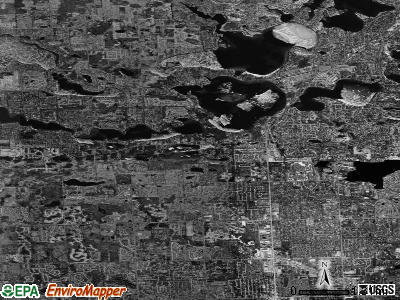 West Bloomfield Township satellite photo by USGS