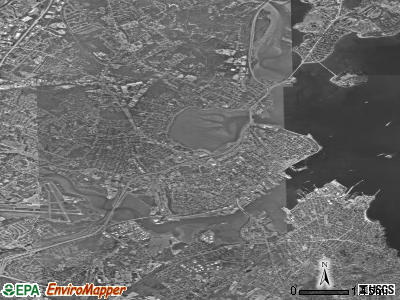Portland satellite photo by USGS