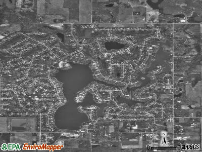 Lakes of the Four Seasons satellite photo by USGS
