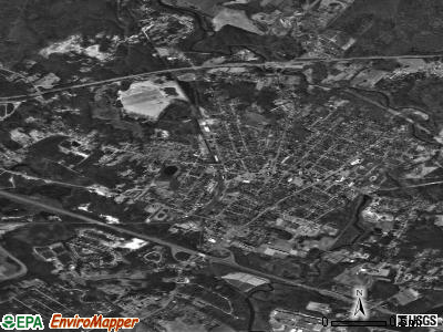Middleborough Center satellite photo by USGS