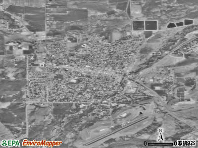 Lander satellite photo by USGS