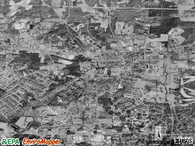 Elon College satellite photo by USGS