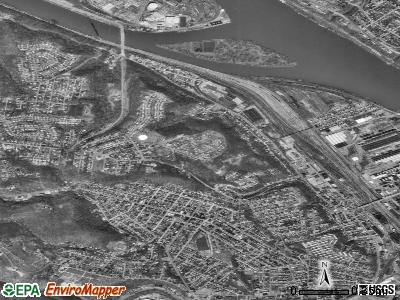 Stowe Township satellite photo by USGS