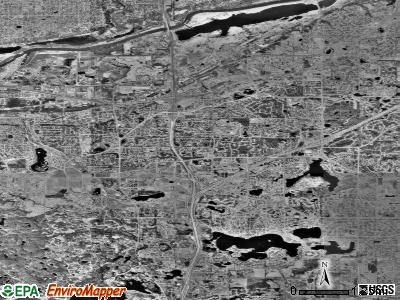 Burnsville satellite photo by USGS