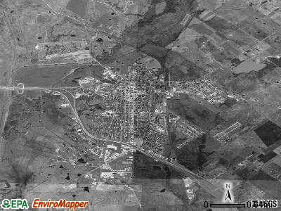 Kaufman satellite photo by USGS