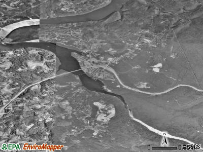 Cheat Lake satellite photo by USGS