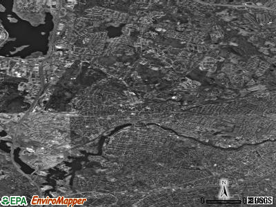 Waltham satellite photo by USGS