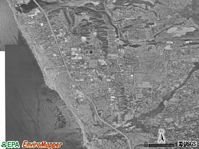 Encinitas satellite photo by USGS