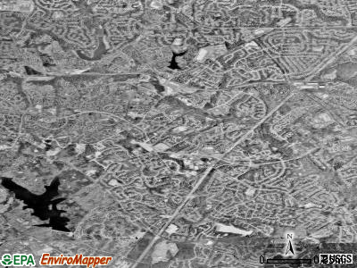 Burke satellite photo by USGS