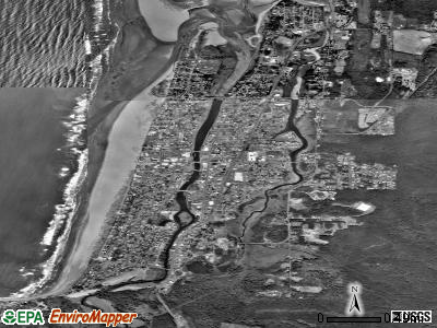 Seaside satellite photo by USGS