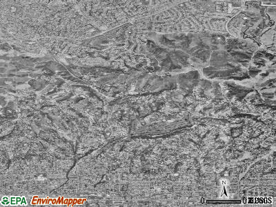 La Habra Heights satellite photo by USGS