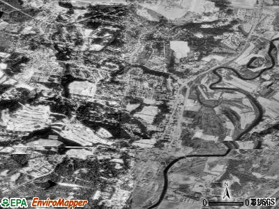 Simsbury Center satellite photo by USGS