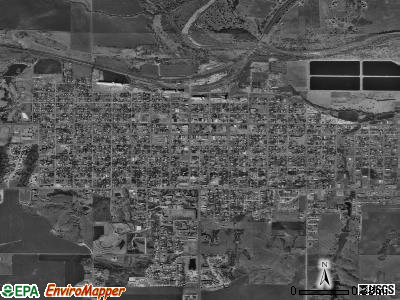 Alva satellite photo by USGS