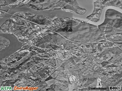 Kingston satellite photo by USGS