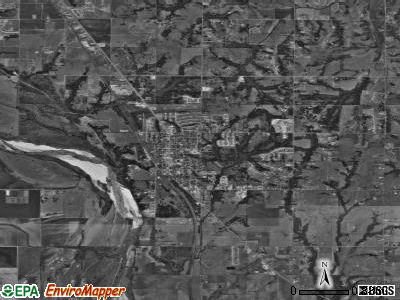 Noble satellite photo by USGS