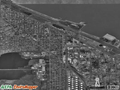 Whiting satellite photo by USGS