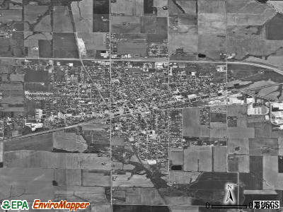 Flora satellite photo by USGS