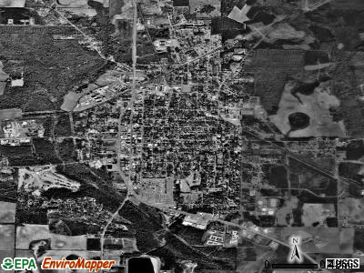 Dawson satellite photo by USGS