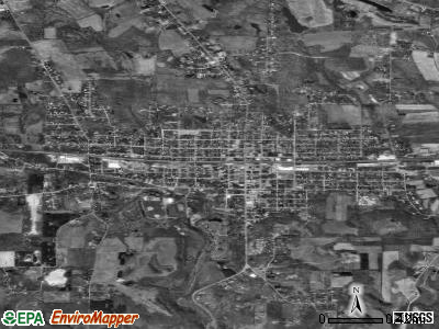 East Palestine satellite photo by USGS