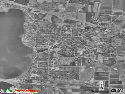Lake Mills satellite photo by USGS