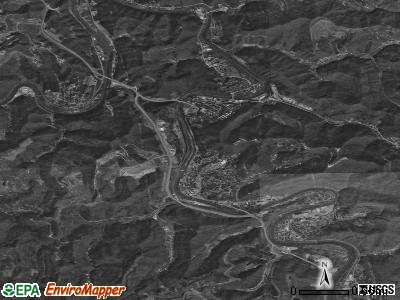 Hazard satellite photo by USGS