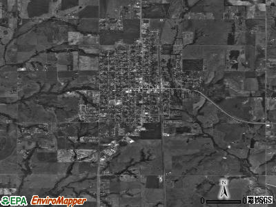 Marlow satellite photo by USGS