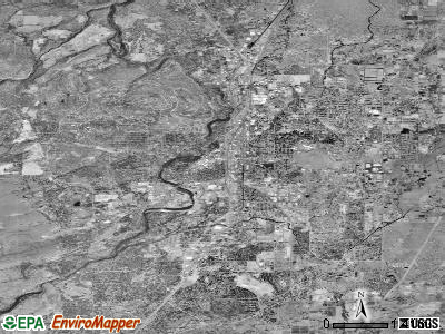 Bend satellite photo by USGS