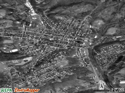 Minersville satellite photo by USGS