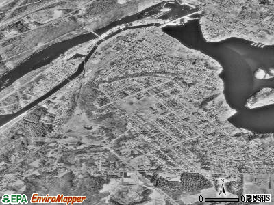 Turners Falls satellite photo by USGS