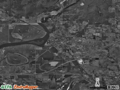 Fort Gibson satellite photo by USGS