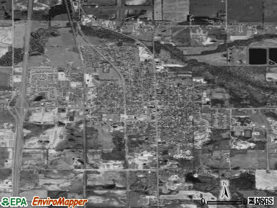 Wayland satellite photo by USGS