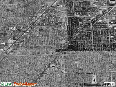 Roseville satellite photo by USGS